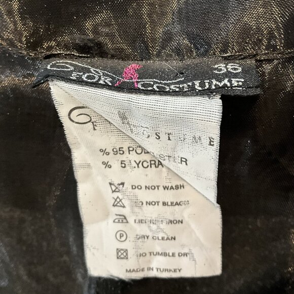 For Costume Sheer Black Cardigan Rhinestone Waist & Sleeve Ties Size 36 - Picture 6 of 7